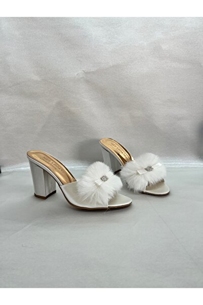mee looa'n collection Feather bridal drawing slippers