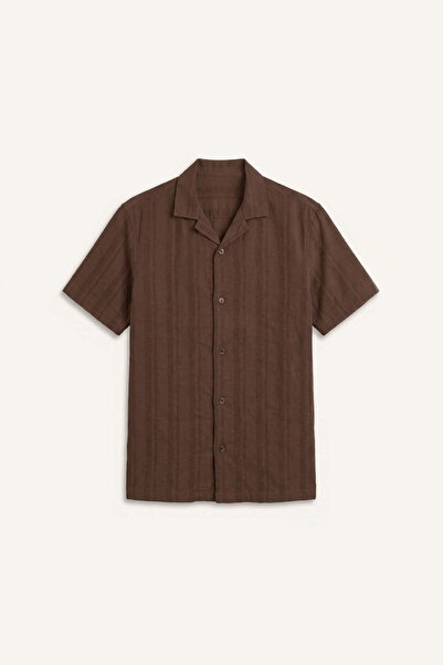 DeFacto Regular Fit Apaş Collar Cotton Short Sleeve Shirt G5855Ax26Sm