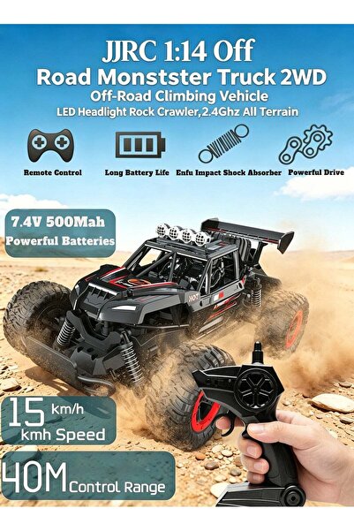 GULF GALLERY سيارات التحكم عن بعد RC، شاحنة وحشية للطرق الوعرة بمقياس 1:14، م...