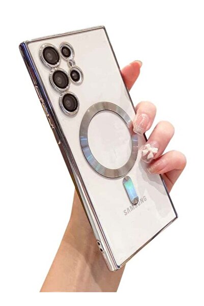 ELTRAZONE Samsung Galaxy S23 Ultra Magnetic Clear Case with Camera Lens Prote...