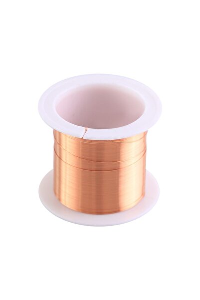Hdg 0,15 mm Emaye Bobin Teli 50 Metre - Makaraya Sarılı Emaye Kaplı Bakır Tel
