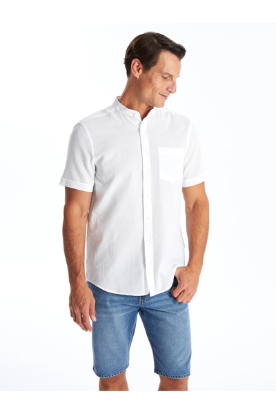 LC Waikiki Men's Fit Short Sleeve Dobby Shirt