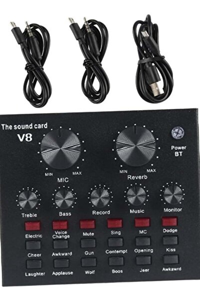 ELTRAZONE External Sound Card USB Live External Sound Mixer Board Voice Chang...