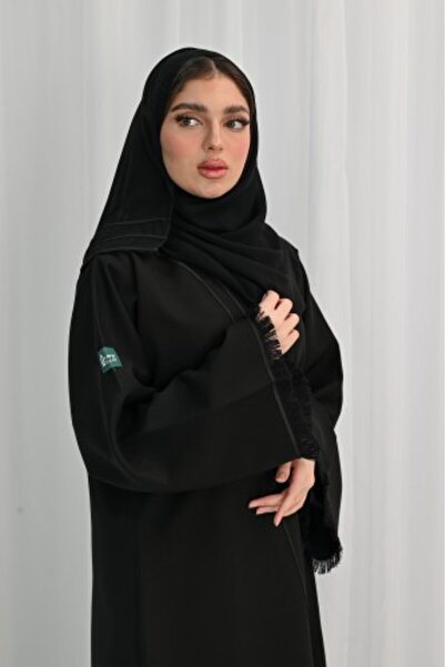 Lavin Abaya Crepe with Black Qitahans
