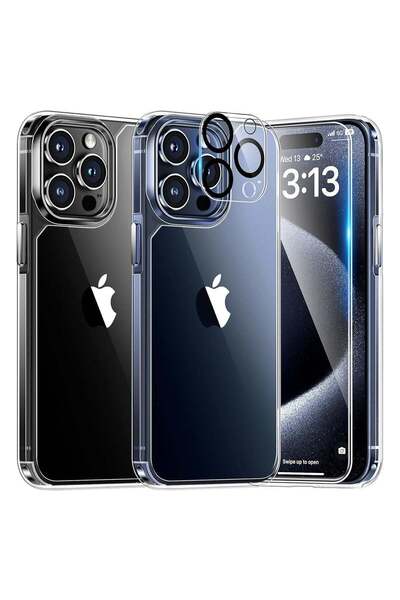 ELTRAZONE iPhone 15 Pro Max Case, [5 in 1] Clear Case with 2X Screen Protecto...
