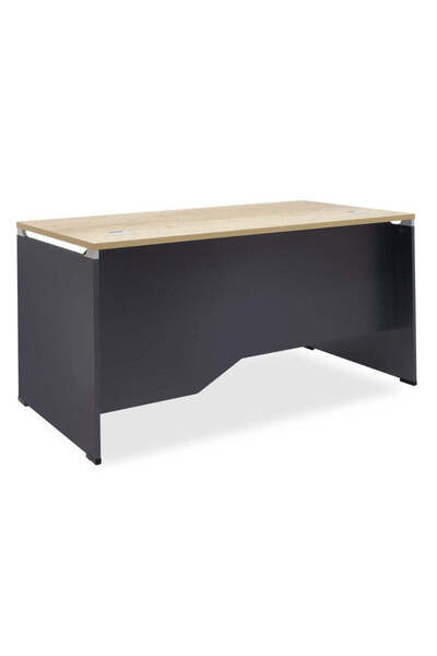 Adore Birou manager Lotus, Stejar - Gri inchis, 150x80x75 cm