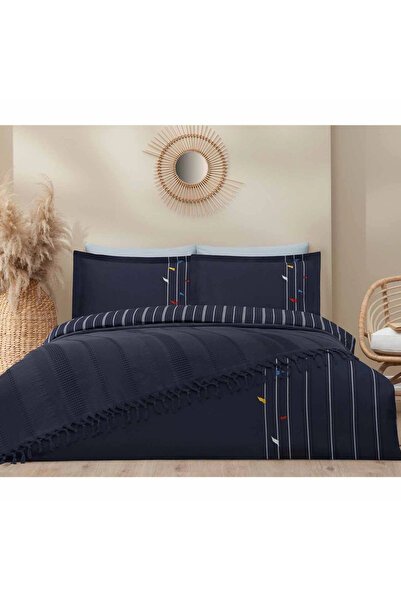 Özdilek Double Pique Duvet Cover Set Fore Shore Navy Blue