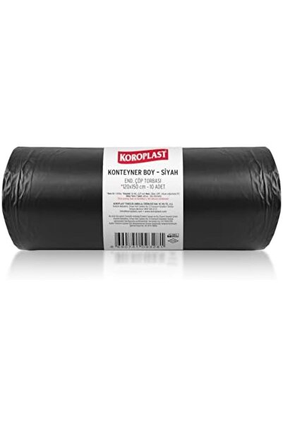Yıldızan Zg Store Container Size Garbage Bag Black 10-Pack 120X150 Cm, Tear-R...