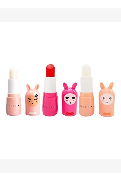Inuwet 3-Piece Lip Moisturizer Set - Peach, Cherry and Vanilla & Coconut Arom...
