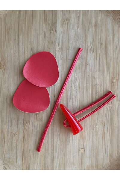 Lorin hobi Leather Button Set 2 Pieces Red