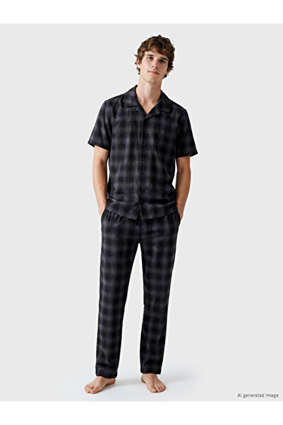 LC Waikiki Esvab • Modern & Distinctive Standard Fit Checkered Embroidered Me...