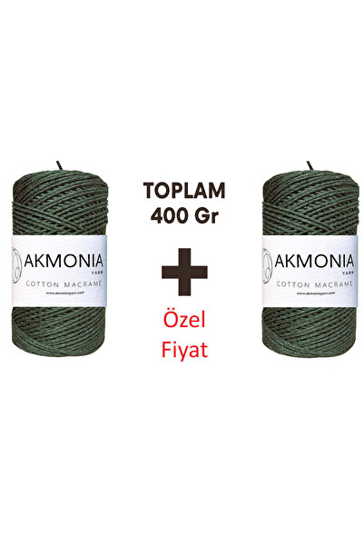 Akmonia Premium Makrome ipi zincir 200gr x 2 Toplam 400 GR çanta ipi supla ipi