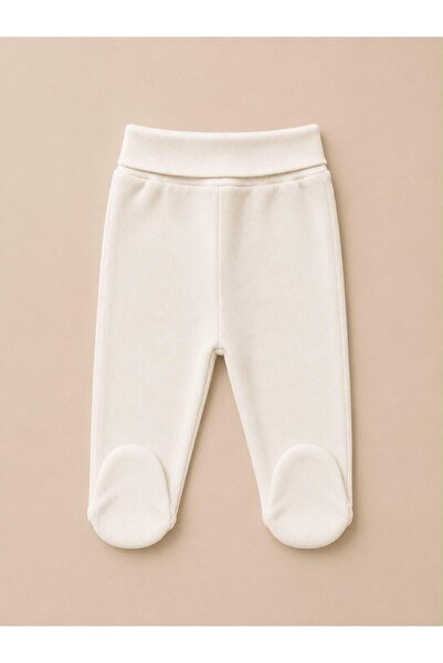 Fitilli Bel Kıvırmalı Patikli Unisex Bebek Pantolon