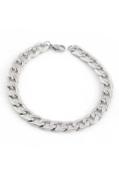 Lorivelle Premium Pen Embellished Gourmet Chain Men's Bracelet - Silver Color...