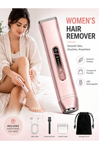 Ump 2 in 1 Bikini Trimmer for Women, Dual Head Electric Shaver, Painless Faci...