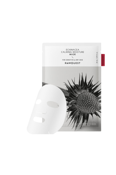 Rawquest Mască de față calmantă și hidratantă cu echinacea, pentru piele sens...