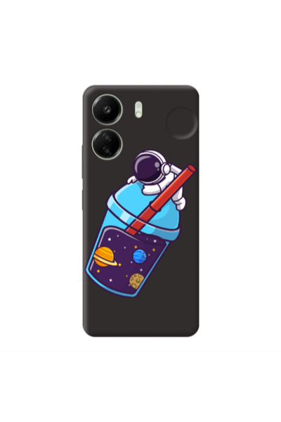 Other Xiaomi Redmi 13C Longing in space Black Colored Silicone TPU Θήκη