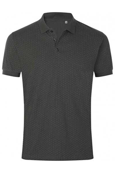 Sol's Imperial Tricou polo bărbătesc, 100% bumbac, Sol's Brandy Polka-Dot Gri...