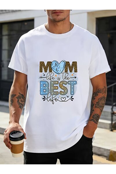 2mcup تي شيرت Mom Is The Best Life بوزن 180 جرام - هدية مثالية لعيد الأم، منا...