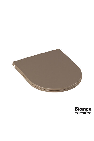 BIANCO CERAMICA LENTA Λεπτό Κάλυμμα Καθίσματος Τουαλέτας με Απαλό Κλείσιμο, Τ...