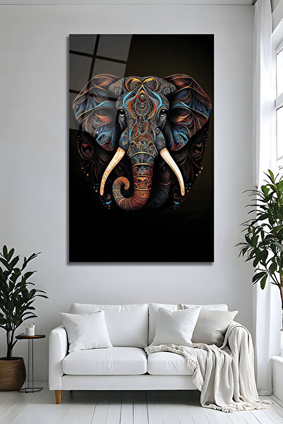 Parıltı Yayınları Tablou etnic colorat cu elefant, cu model Mandala, imprimar...