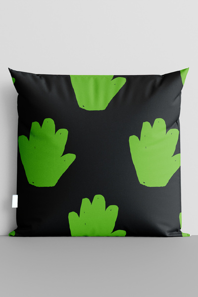 TicaretJet غطاء وسادة مطبوع رقميًا على الوجهين من Green Hands - 7004
