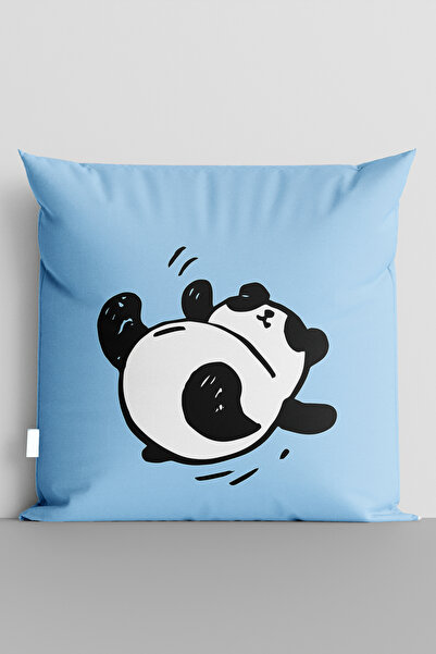 TicaretJet غطاء وسادة لغرفة الأطفال مطبوع رقميًا على الوجهين من Cute Panda - ...