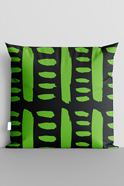 TicaretJet Green Horizontal and Vertical Lines Double Sided Digital Printed P...