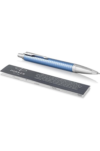 Parker IM Ballpoint Pen, Premium Blue and Chrome with Medium Point Black Ink ...