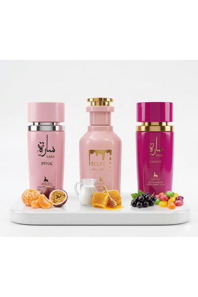 Ayelet Set de 3 parfumuri orientale pentru femei - Sara Pink + Eclat + Sara C...