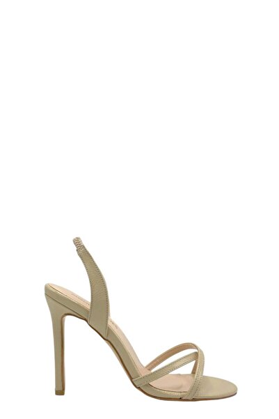 Moulin Shoes Skin-Colored Wrinkled Patent Leather Cross-Strap Heeled Women's ...