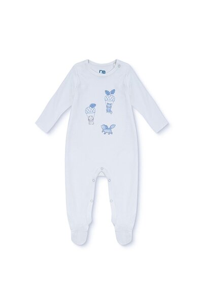 MOTHERCARE Erkek Bebek Tulum Hayvan Baskılı Fermuarlı Bisiklet Yaka Uzun Kol ...