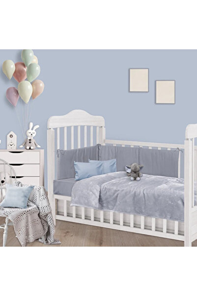 DAS BABY Βρεφική βελουτέ κουβέρτα Relax Grey για κούνια