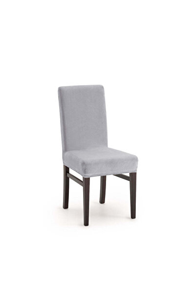 Sofazip Set 2 huse scaun Bellagio, velvet, culoare gri deschis