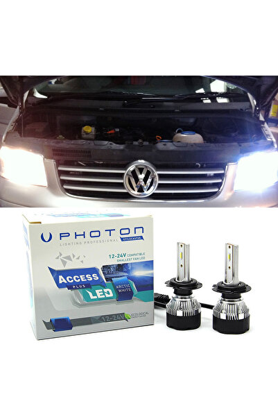 Photon Vw Transporter T5 Led Xenon Uzun + Kısa Far Ampulü H4 Access Yeni Seri...