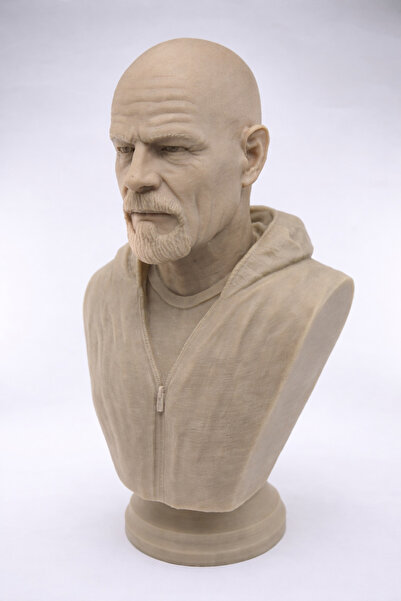 Form 3D Heisenberg Walter White 3D Baskı Dekoratif Büst 26 cm – Koleksiyon Fi...