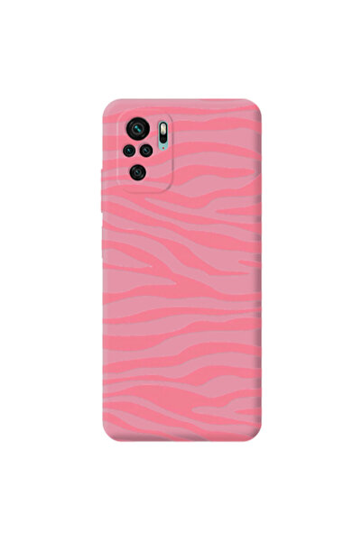 Other Xiaomi Redmi Note 10S Pink Zebra Pink Colored Silicone TPU Θήκη