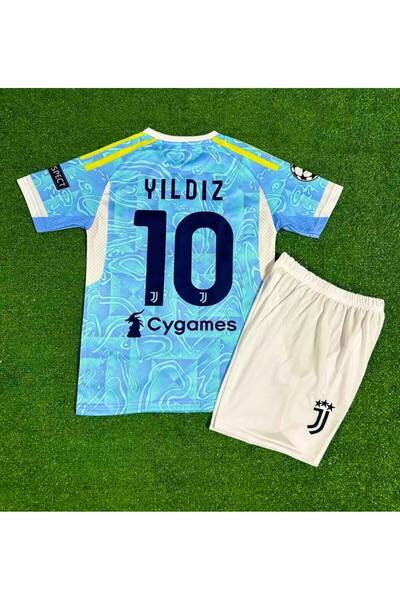 BREATHLESS JUVENTUS KENAN YILDIZ TURKUAZ ÇOCUK FORMASI