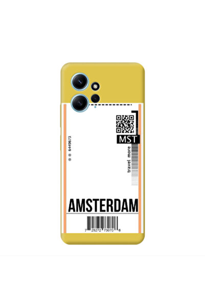 Other Xiaomi Redmi Note 12 4G Amsterdam Travel More Yellow Colored Silicone T...