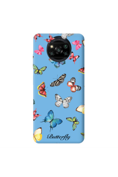 Other Xiaomi Poco X3 /X3 Pro Mixed Butterflys Blue Colored Silicone TPU Θήκη