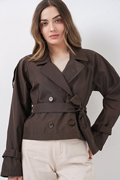 Hiccup Bdart Short Belted Trench Coat