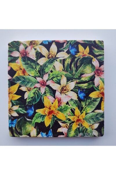 Şeker Portakalım Decorative Figured Special Size 20X20X1 cm Natural Stone Bat...