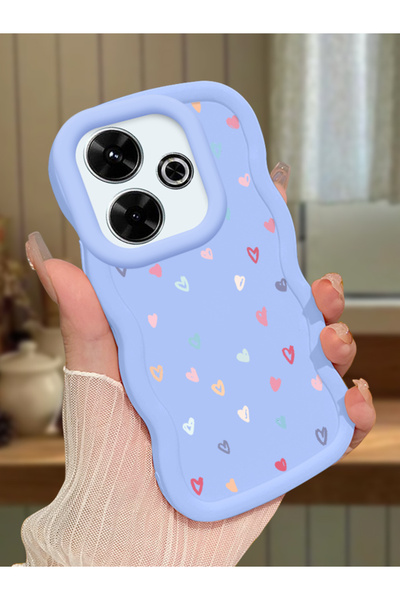 PATTERNOVA Redmi 13/13X Uyumlu Kaliteli temiz basit kalp desenli kılıf, çizik...