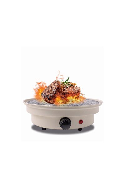 Tradeo 1000W Electric Barbecue Grill with Adjustable Thermostat, Non-Stick Gr...