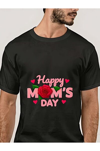 17 seramik Happy Mother's Day Rose Graphic 180g T-Shirt - Perfect Gift for Mo...