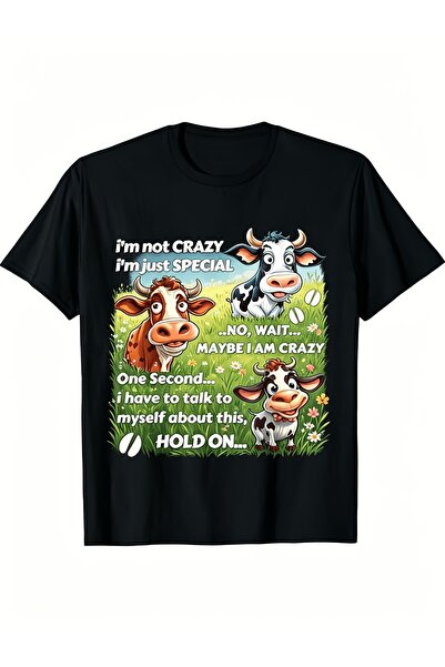 212Wear Men's Pure Cotton T-shirt, Featuring a Fun Cow Humor Cartoon Print, S...