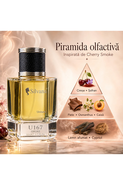 Silvana Apa de Parfum Unisex U167, tip Cherry Smoke cireșe afumate, piele și ...