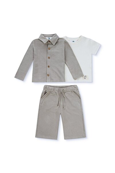 MOTHERCARE Erkek Bebek Gömlek-Tişört-Pantolon Düğmeli Polo Yaka Uzun Kol Reçme