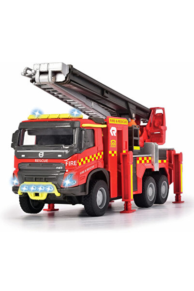 Majorette Mașină de pompieri Volvo, cu scară, 3 ani+