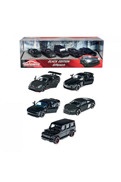 Majorette Set de 5 mașinuțe de jucărie Ediție Neagră Pachet Cadou